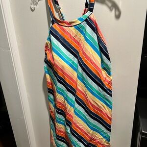 Land’s End Colorful Diagonal Stripe swim dress. New never worn, with tags.